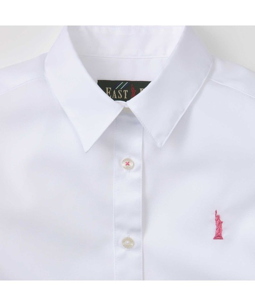 EASTBOY(イーストボーイ)の「シャツ 長袖 さくら女神 ブラウス 女子 通学 制服 学生服 中学生 高校生 スクール(シャツ/ブラウス・キッズ・ホワイト/サックスブルー・7号/9号/11号/13号)」の3枚目の写真
