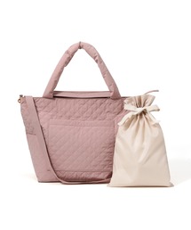 キルティング トラベルバッグ ピンク