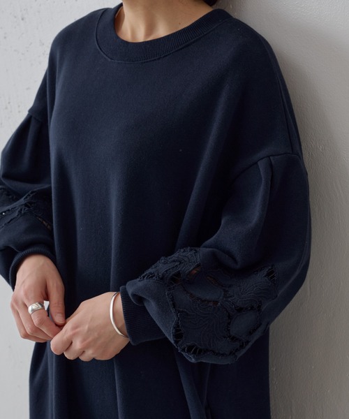 BEARDSLEY（ビアズリー）の「コクーン袖カットワーク刺繍ワンピース