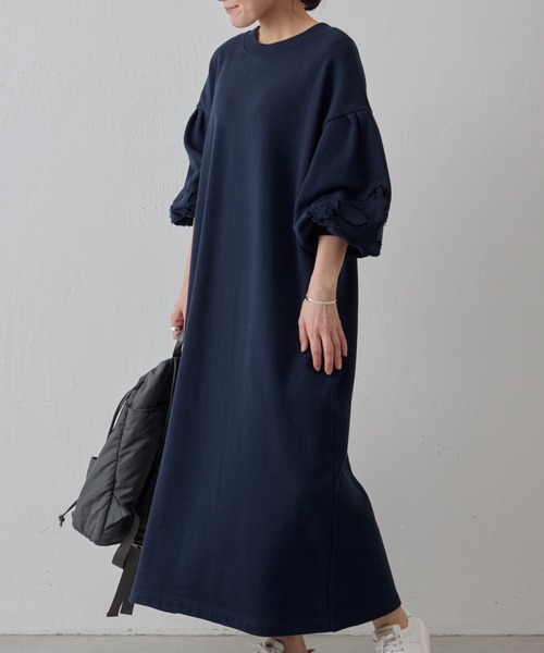 BEARDSLEY（ビアズリー）の「コクーン袖カットワーク刺繍ワンピース