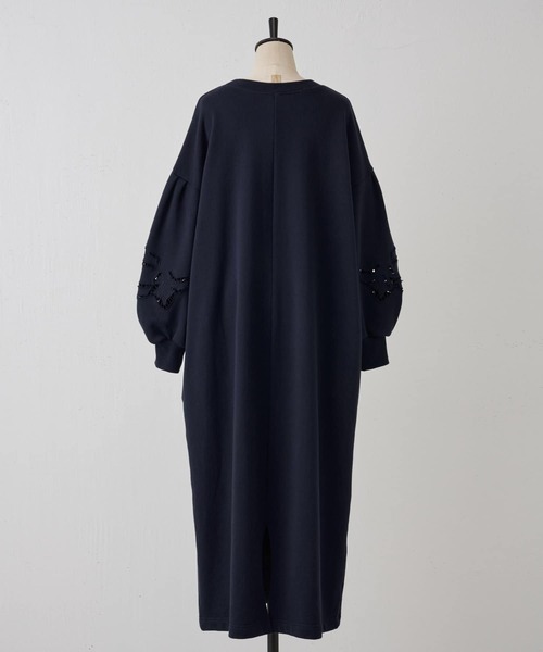 ビアズリー カギ針袖ワンピース ネイビー BEARDSLEY（ビアズリー）の