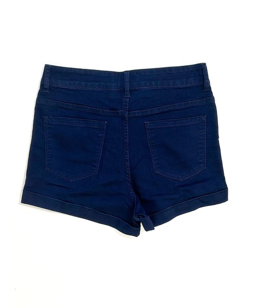 WHEIR(ウェア)の「familife フロントボタンショートパンツ(デニムパンツ・レディース・ダークインディゴブルー/ホワイト・LARGE/MEDIUM/SMALL)」の8枚目の写真