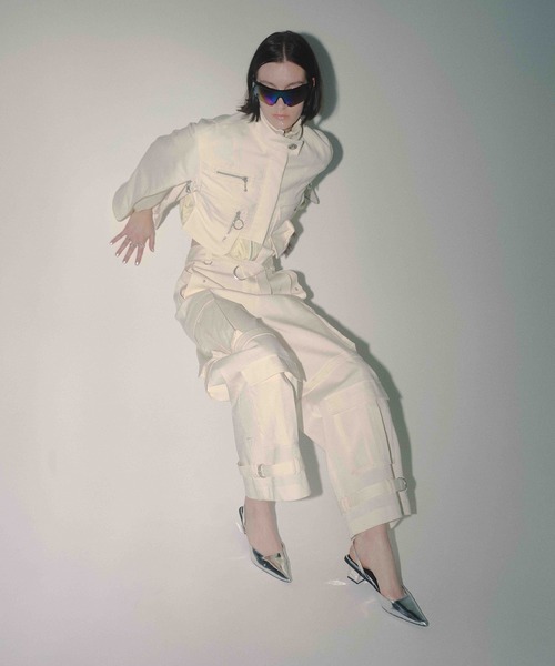 PRANK PROJECT（プランクプロジェクト）の「ショートレングスバイカーブルゾン/Short-length Biker Blouson（ブルゾン・レディース・ブラック/オフホワイト・FREE）」の8枚目の写真