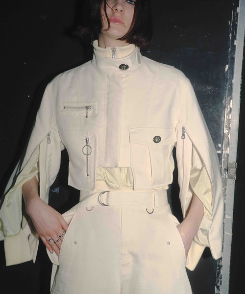 PRANK PROJECT（プランクプロジェクト）の「ショートレングスバイカーブルゾン/Short-length Biker Blouson（ブルゾン・レディース・ブラック/オフホワイト・FREE）」の10枚目の写真