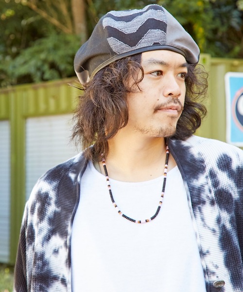 チャイハネ（チャイハネ）の「【チャイハネ】タビナベレー帽（ハンチング/ベレー帽・メンズ・ブラック/ベージュ/パープル系その他・FREE）」の7枚目の写真