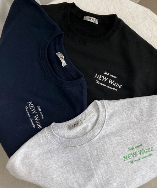 Dalfwin(ダールフィン)の「NEW Wave刺繍ロゴオーバーサイズスウェット(スウェット・レディース・グレー系その他/ネイビー/ブラック・FREE)」の6枚目の写真