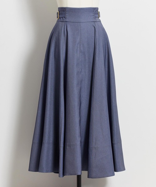 NOELA(ノエラ)の「デニムフレアスカート(スカート・レディース・インディゴブルー/ダークインディゴブルー/ブラック・M/S)」の14枚目の写真