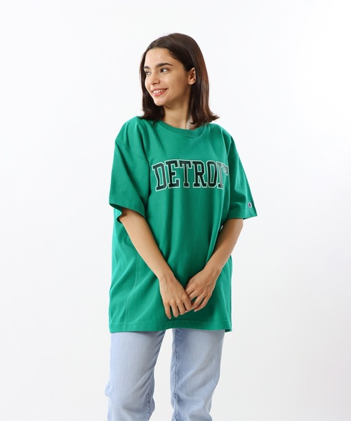 Champion（チャンピオン）の「【Champion/チャンピオン】メンズ リバースウィーブ(R) ショートスリーブTシャツ（Tシャツ/カットソー・メンズ・グレー/オートミール/ホワイト/ネイビー/ブラック/ライトグリーン・MEDIUM/LARGE/X-LARGE）」の5枚目の写真