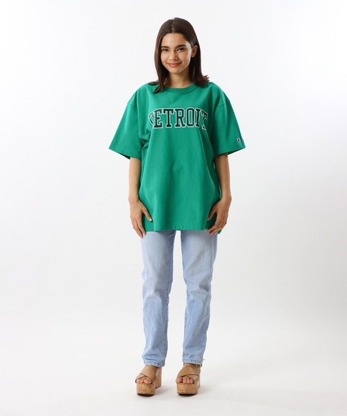 Champion（チャンピオン）の「【Champion/チャンピオン】メンズ リバースウィーブ(R) ショートスリーブTシャツ（Tシャツ/カットソー・メンズ・グレー/オートミール/ホワイト/ネイビー/ブラック/ライトグリーン・MEDIUM/LARGE/X-LARGE）」の18枚目の写真