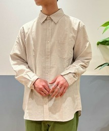 BACK NUMBER | 【BACK NUMBER】サラサラリネン混ストライプ(シャツ/ブラウス)