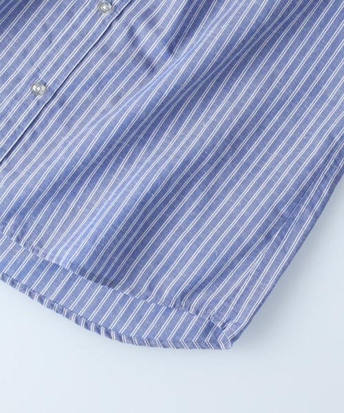 BACK NUMBER（バックナンバー）の「【BACK NUMBER】サラサラリネン混ストライプ（シャツ/ブラウス・メンズ・ホワイト/サックスブルー/ベージュ・S/M/L/XL）」の14枚目の写真
