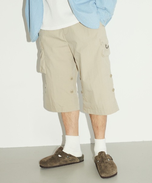 CRAFT STANDARD BOUTIQUE(クラフトスタンダードブティック)の「綿ナイロンダンプクロップドパンツ◆(その他パンツ・メンズ・ベージュ/アイボリー/ブラック・M/L/LL)」の1枚目の写真