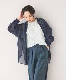 qualite | ソフトオーガンジードロップシアーシャツ(シャツ/ブラウス)