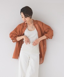 qualite | ソフトオーガンジードロップシアーシャツ(シャツ/ブラウス)
