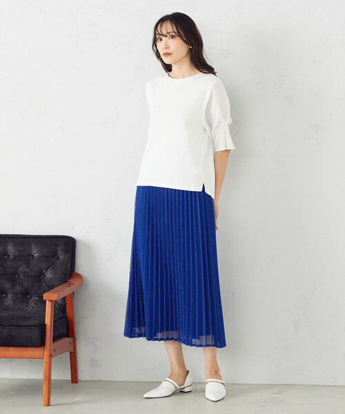 COMME CA ISM（コムサイズム）の「レース プリーツスカート（スカート・レディース・ブラック/ホワイト/ブルー・LARGE/MEDIUM）」の11枚目の写真