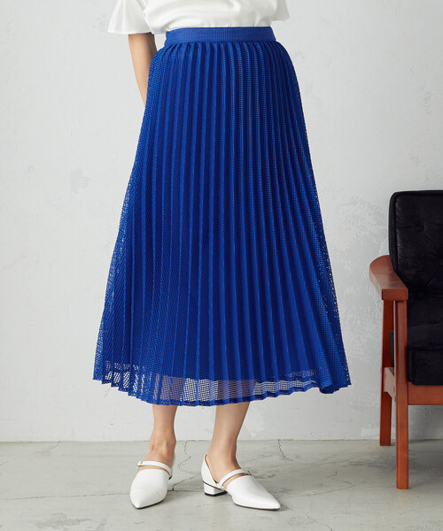 COMME CA ISM（コムサイズム）の「レース プリーツスカート（スカート・レディース・ブラック/ホワイト/ブルー・LARGE/MEDIUM）」の12枚目の写真