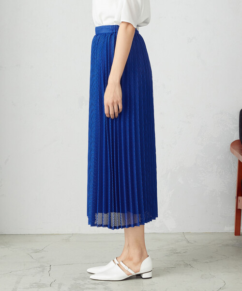 COMME CA ISM（コムサイズム）の「レース プリーツスカート（スカート・レディース・ブラック/ホワイト/ブルー・LARGE/MEDIUM）」の14枚目の写真