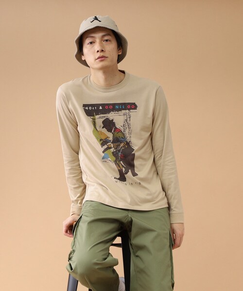 40ｃｔ＆525（フォーティーカラッツアンドゴーニーゴ）の「◆【Sサイズ～】ピアニストプリントTシャツ（Tシャツ/カットソー・メンズ・ホワイト/ライトグレー/ライトベージュ・01/02/03/04）」の3枚目の写真