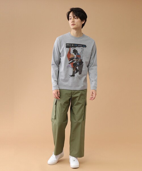 40ｃｔ＆525（フォーティーカラッツアンドゴーニーゴ）の「◆【Sサイズ～】ピアニストプリントTシャツ（Tシャツ/カットソー・メンズ・ホワイト/ライトグレー/ライトベージュ・01/02/03/04）」の15枚目の写真