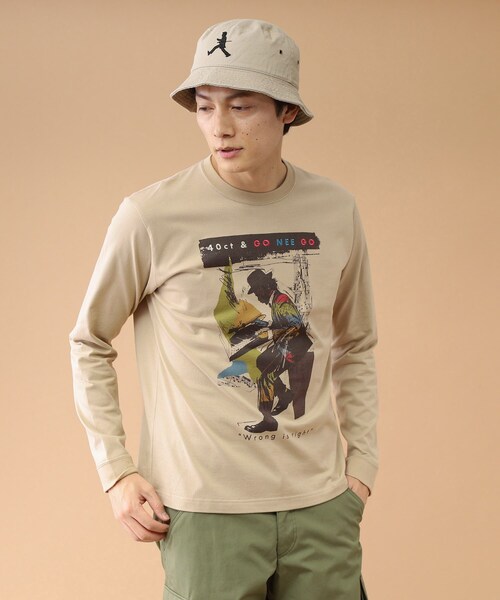40ｃｔ＆525（フォーティーカラッツアンドゴーニーゴ）の「◆【Sサイズ～】ピアニストプリントTシャツ（Tシャツ/カットソー・メンズ・ホワイト/ライトグレー/ライトベージュ・01/02/03/04）」の5枚目の写真