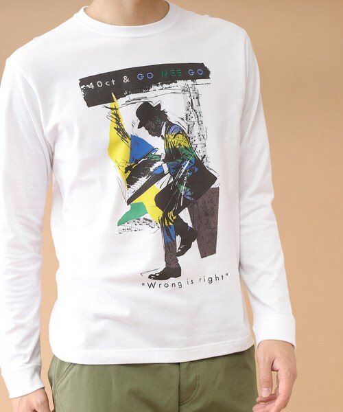40ｃｔ＆525（フォーティーカラッツアンドゴーニーゴ）の「◆【Sサイズ～】ピアニストプリントTシャツ（Tシャツ/カットソー・メンズ・ホワイト/ライトグレー/ライトベージュ・01/02/03/04）」の20枚目の写真