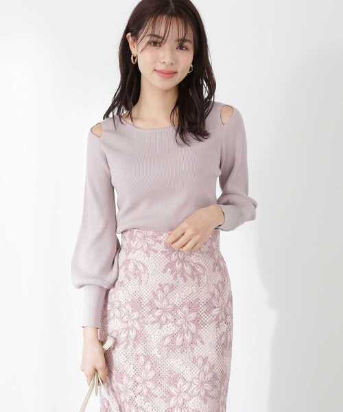 PROPORTION BODY DRESSING（プロポーションボディドレッシング）の「ショルダースリットニット / 1213170307（ニット/セーター・レディース・ブルー/グレー/ホワイト系その他・FREE）」の5枚目の写真