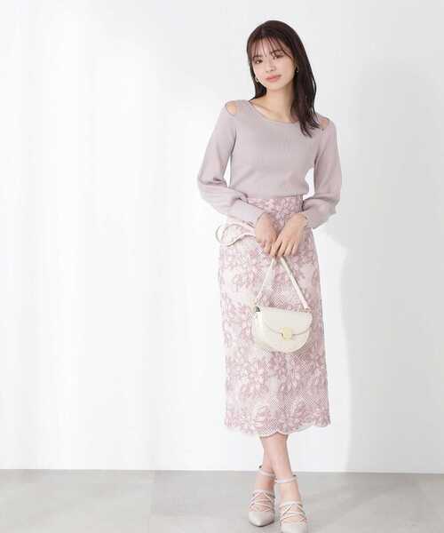 PROPORTION BODY DRESSING（プロポーションボディドレッシング）の「ショルダースリットニット / 1213170307（ニット/セーター・レディース・ブルー/グレー/ホワイト系その他・FREE）」の7枚目の写真