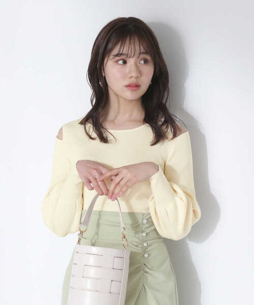 PROPORTION BODY DRESSING（プロポーションボディドレッシング）の「ショルダースリットニット / 1213170307（ニット/セーター・レディース・ブルー/グレー/ホワイト系その他・FREE）」の10枚目の写真