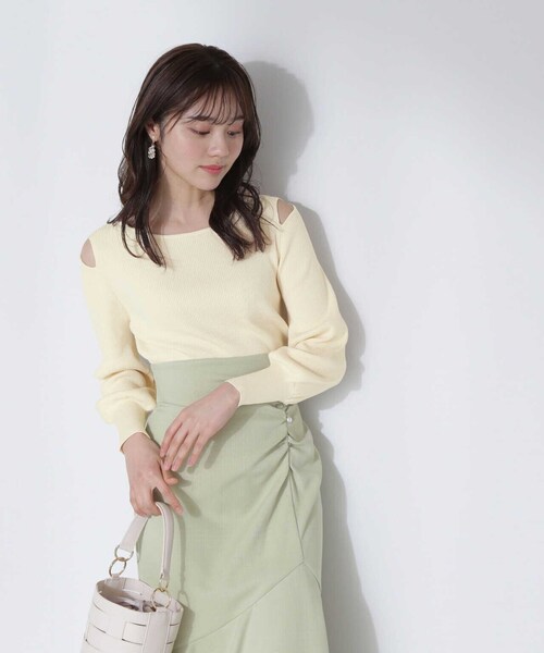 PROPORTION BODY DRESSING（プロポーションボディドレッシング）の「ショルダースリットニット / 1213170307（ニット/セーター・レディース・ブルー/グレー/ホワイト系その他・FREE）」の11枚目の写真