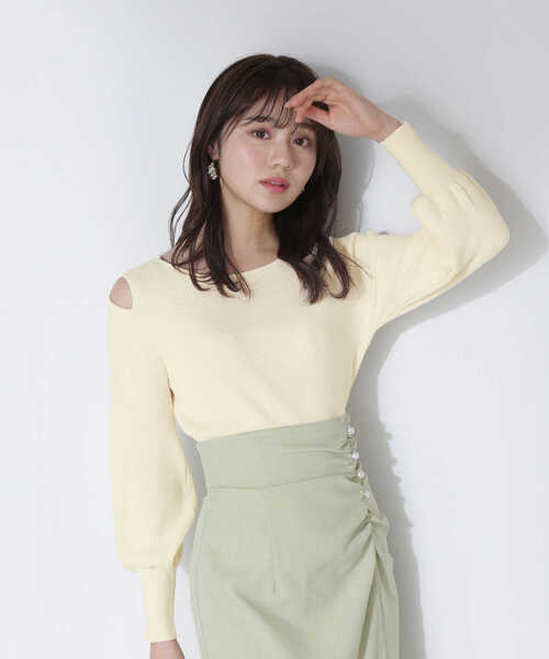 PROPORTION BODY DRESSING（プロポーションボディドレッシング）の「ショルダースリットニット / 1213170307（ニット/セーター・レディース・ブルー/グレー/ホワイト系その他・FREE）」の12枚目の写真