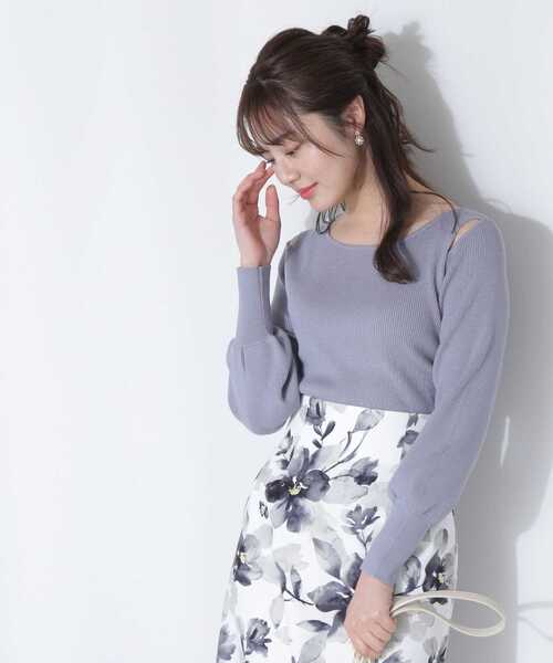 PROPORTION BODY DRESSING（プロポーションボディドレッシング）の「ショルダースリットニット / 1213170307（ニット/セーター・レディース・ブルー/グレー/ホワイト系その他・FREE）」の19枚目の写真