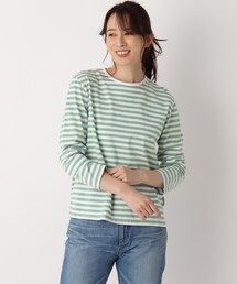 さき染め ボーダー長袖Tシャツ