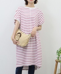 libelle more | 《接触冷感》USAコットン　切替ボーダーワンピース(ワンピース)