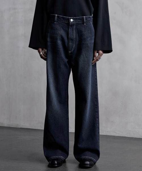 CALLNE（カルネ）の「【CALLNE】Semi Flare Denim Pants / セミフレア デニムパンツ（デニムパンツ・メンズ・ブラック/ブルー/インディゴブルー/ブラウン/グレー・M/L）」の8枚目の写真