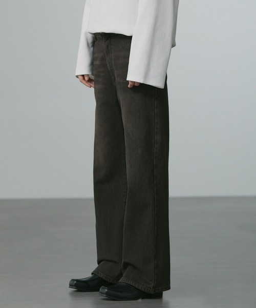 CALLNE（カルネ）の「【CALLNE】Semi Flare Denim Pants / セミフレア デニムパンツ（デニムパンツ・メンズ・ブラック/ブルー/インディゴブルー/ブラウン/グレー・M/L）」の10枚目の写真