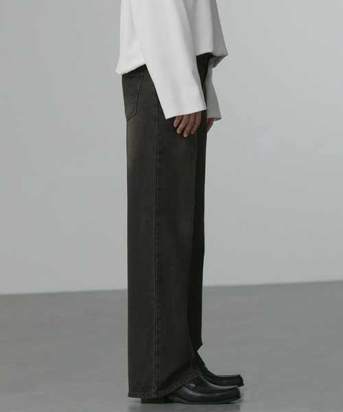 CALLNE（カルネ）の「【CALLNE】Semi Flare Denim Pants / セミフレア デニムパンツ（デニムパンツ・メンズ・ブラック/ブルー/インディゴブルー/ブラウン/グレー・M/L）」の13枚目の写真