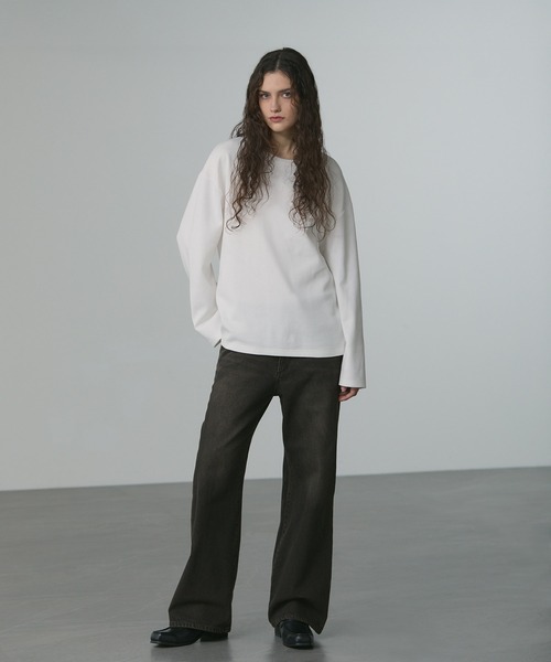 CALLNE（カルネ）の「【CALLNE】Semi Flare Denim Pants / セミフレア デニムパンツ（デニムパンツ・メンズ・ブラック/ブルー/インディゴブルー/ブラウン/グレー・M/L）」の21枚目の写真