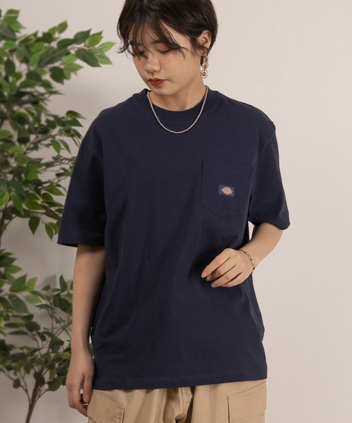 Dickies(ディッキーズ)の「【DICKIES/ディッキーズ】オーバーサイズミニワッペンポケットTシャツ/ユニセックス(Tシャツ/カットソー・メンズ・ホワイト/ブラック/ネイビー/ブルー/マスタード/グリーン・M/L/XL)」の4枚目の写真