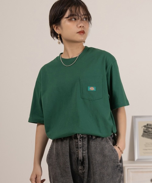 Dickies(ディッキーズ)の「【DICKIES/ディッキーズ】オーバーサイズミニワッペンポケットTシャツ/ユニセックス(Tシャツ/カットソー・メンズ・ホワイト/ブラック/ネイビー/ブルー/マスタード/グリーン・M/L/XL)」の3枚目の写真