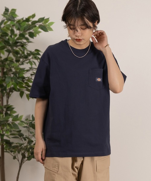 Dickies(ディッキーズ)の「【DICKIES/ディッキーズ】オーバーサイズミニワッペンポケットTシャツ/ユニセックス(Tシャツ/カットソー・メンズ・ホワイト/ブラック/ネイビー/ブルー/マスタード/グリーン・M/L/XL)」の12枚目の写真