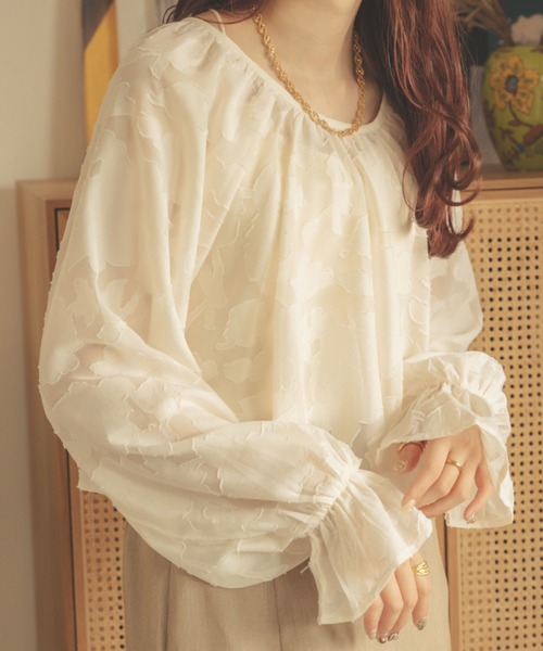Ambre Neige（アンブルネージュ）の「【前後２WAY】オパールボレロブラウス／WEB/EC限定商品（シャツ/ブラウス・レディース・ダークブラウン/アイボリー/ピンクベージュ・FREE）」の10枚目の写真
