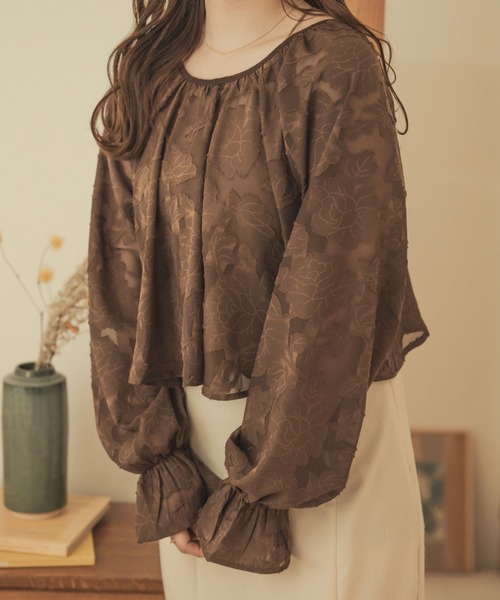 Ambre Neige（アンブルネージュ）の「【前後２WAY】オパールボレロブラウス／WEB/EC限定商品（シャツ/ブラウス・レディース・ダークブラウン/アイボリー/ピンクベージュ・FREE）」の17枚目の写真