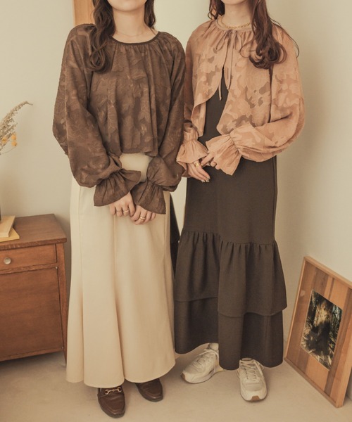 Ambre Neige（アンブルネージュ）の「【前後２WAY】オパールボレロブラウス／WEB/EC限定商品（シャツ/ブラウス・レディース・ダークブラウン/アイボリー/ピンクベージュ・FREE）」の19枚目の写真