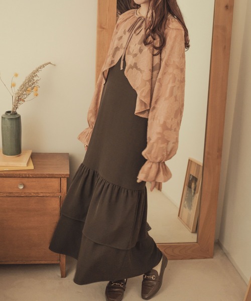 Ambre Neige（アンブルネージュ）の「【前後２WAY】オパールボレロブラウス／WEB/EC限定商品（シャツ/ブラウス・レディース・ダークブラウン/アイボリー/ピンクベージュ・FREE）」の7枚目の写真