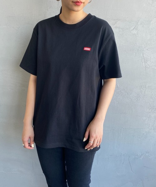 CHUMS（チャムス）の「[CHUMS/チャムス] BOOBY バックプリント ショートスリーブTシャツ（Tシャツ/カットソー・レディース・ホワイト/サックスブルー/ダークグリーン/ベージュ/グレイッシュベージュ/ブラック/ピンク/ホワイト×ネイビー・LARGE/XL/XXL/L/M）」の11枚目の写真