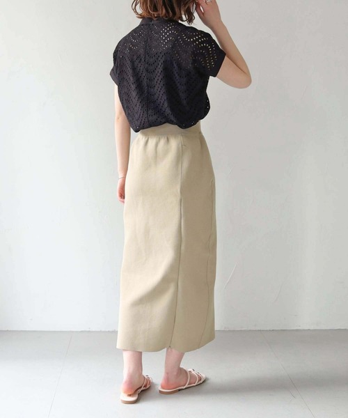 HER CLOSET（ハークローゼット）の「【shemoshelly】WEB限定カットワークレースフレンチブラウス（シャツ/ブラウス・レディース・オフホワイト/ダークグリーン/ブラック・M）」の20枚目の写真