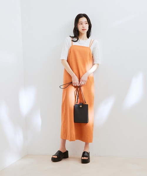 VIS（ビス）の「ふくれジャガード5分袖カットソー（Tシャツ/カットソー・レディース・ブラック/サックスブルー/ホワイト・FREE）」の14枚目の写真