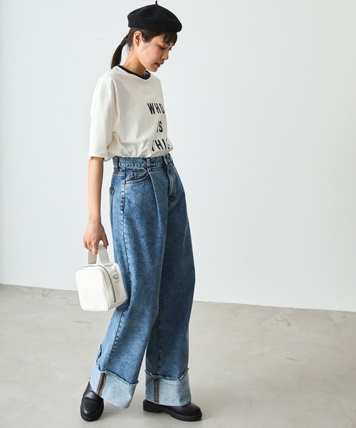 forksy.（フォルクシー）の「【forksy.】リンガーグラフィックTシャツ（Tシャツ/カットソー・レディース・アイボリー/オフホワイト・FREE）」の8枚目の写真