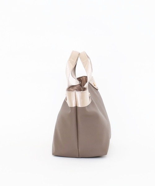 COOCO(クーコ)の「テープハンドルフェイクレザーミニ2WAY(ハンドバッグ・レディース・ブラック/グレー系その他/サックスブルー/ピンク/シルバー/アイボリー/ブラック×ブラック・9)」の19枚目の写真