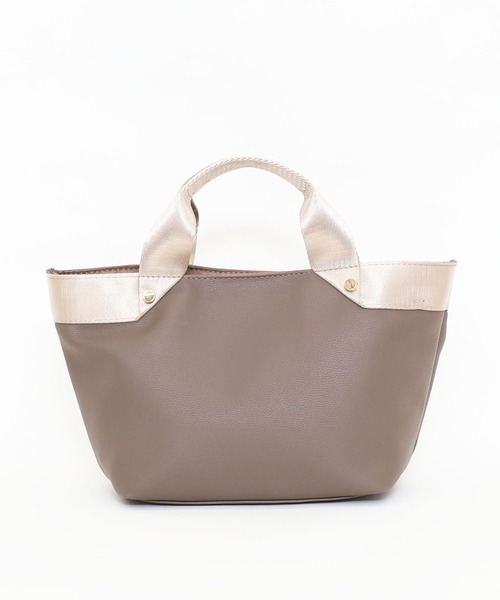 COOCO(クーコ)の「テープハンドルフェイクレザーミニ2WAY(ハンドバッグ・レディース・ブラック/グレー系その他/サックスブルー/ピンク/シルバー/アイボリー/ブラック×ブラック・9)」の20枚目の写真